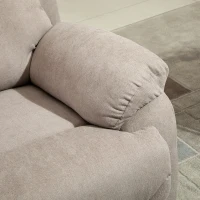 HOMCOM Fotoliu Ergonomic din Material Textil, Rabatabil până la 150° și Suport pentru Picioare pentru Casă și Birou, 93x88x102 cm, Bej(m-9)