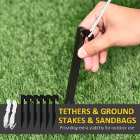 Nadmuchiwany Święty Mikołaj z laską cukrową 243 cm Santa Claus prezent LED(m-7)