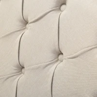 Letto imbottito con fibbia a forma di  diamante progettate e rivetti, quattro cassetti, senza materasso, 180×200 cm, Beige(m-6)