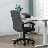 Vinsetto Cadeira de Escritório Giratória com Altura Ajustável e Apoio para os Braços Estilo Moderno 59x63x96-105,5 cm Cinza(m-8)