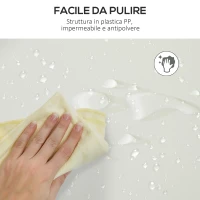 HOMCOM Mobile Scarpiera Modulare Salvaspazio, 12 Cubi in Plastica PP e Acciaio, 125x32x125 cm(m-7)