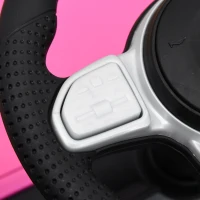 HOMCOM Carro Andador para Bebés com Licença Mercedes G350 com Compartimento de Arrumação e Volante Carga 25 kg 62,5x28,5x45 cm Rosa(m-9)