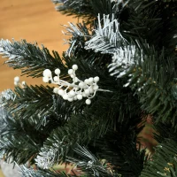 HOMCOM Árvore de Natal Automática 120 cm com 222 Ramos 28 Decorações Suporte em Aço Base Dobrável e Removível Verde(m-8)