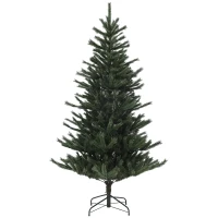 HOMCOM Árvore de Natal Artificial 210 cm com 793 Ramo e Suporte de Aço Árvore de Natal para Sala de Estar Interior Verde(m-10)