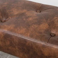 HOMCOM Banco de Pé de Cama Multifuncional Clássico Banco Dormitório com Pés de Madeira e Assento Acolchoado 114x38x42 cm Marrom(m-9)