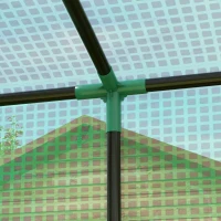 Outsunny Estufa de Exterior com Janelas de Malha e Porta com Fecho de Correr Estufa para Cultivar Plantas e Flores 196x77x197 cm Verde(m-8)