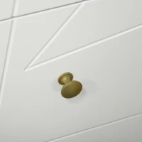 HOMCOM Cómoda de Quarto Moderna Cómoda de Madeira com 4 Gavetas e Pés Metálicos para Sala Escritório 60x40x100 cm Branco(m-9)