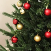 HOMCOM Árvore de Natal Artificial 210 cm com 793 Ramo e Suporte de Aço Árvore de Natal para Sala de Estar Interior Verde(m-8)