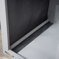 PawHut Caseta de Madera para Perros Pequeños Caseta para Mascotas Interior con Cojín Acolchado Grueso Cobertura de Tela Oxford Extraíble y Ventilaciones 60x43x55 cm Gris(m-9)