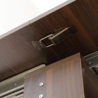 HOMCOM Mesa de Jantar Extensível para 4-6 Pessoas com Lateral Abatível Mesa Auxiliar Multifuncional 180x85x75cm Marrom(m-9)