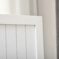 HOMCOM Biombo 3 Painéis Separador de Ambientes Dobrável 120x1,8x170 cm Painel de Privacidade Estilo Rústico Branco(m-8)