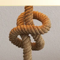 HOMCOM Candeeiro de Mesa LED com Base de Metal Corda de Linho e Ecrã de Tecido Suporte para Lâmpada E27 Ø28x45,5 cm Marrom Bege(m-9)