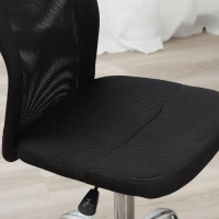 Vinsetto Cadeira de Escritório de Malha Giratória sem Apoio para os Braços com Altura Ajustável Carga 43x58x90-100 cm Preto(m-7)