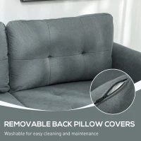 HOMCOM 'L' Shape Modular Sofa, with Storage - Dark Grey(m-7)