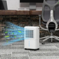 HOMCOM 12L/Day Dehumidifier with Continuous Drainage, 1.6L Water Tank, 24H Timer, Digital Humidity Display, Humidity Light, Dehumidifier for Home Damp, Bedroom, Condensation, Mould, Laundry Drying(m-9)