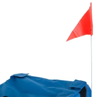 PawHut Fahrradanhänger bis 20kg Universalkupplung Sicherheitsanker Reflektor Stahl Blau+Schwarz(m-20)