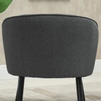 HOMCOM Loungesessel Cocktailsessel bis 150 kg, Leinen-Optik Holz Grau 71 x 65 x 75 cm(m-10)