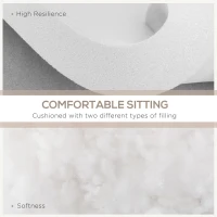 Outsunny Outdoor Replacement Seat Cushions for Rattan Furniture, 7 Seat Cushions and 7 Back Cushions for Patio Conversation Set(m-4)