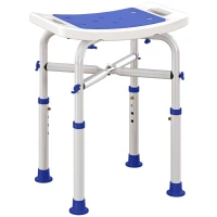 HOMCOM 44-51.5cm Aluminium Frame Shower/Bath Stool - White(m-11)