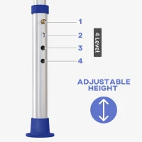 HOMCOM 44-51.5cm Aluminium Frame Shower/Bath Stool - White(m-6)