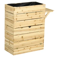 Outsunny podniesione łóżko donica pudełko na kwiaty ze stołem, szafka do ogrodu(m-22)