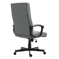 Krzesło biurowe Vinsetto z funkcją kołysania, ergonomiczne krzesło do biurka, regulowany fotel komputerowy, obrotowy fotel do pracy w biurze, kolor ciemnoszary(m-16)