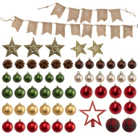 HOMCOM 5ft Pre-Lit and Xmas Tree with Decorations(m-9)