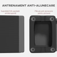 SPORTNOW Step Aerobic Reglabil pe 3 Nivele 10/20/30 cm, Step Aerobic Antiderapant cu Capacitate 250 kg, 77x37x16 cm, Gri(m-5)