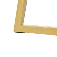 Modern Round Dining Table with Marble Pattern and Gold Metal Frame, Multi-Purpose Design, 80L x 80W x 75H cm, Gold+White(m-9)