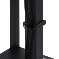 HOMCOM Lampa stojąca z półkami oświetlenie wewnętrzne e27 do 40w drewno czarna 26 x 26 x 160 cm(m-9)