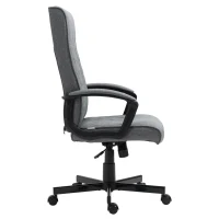 Krzesło biurowe Vinsetto z funkcją kołysania, ergonomiczne krzesło do biurka, regulowany fotel komputerowy, obrotowy fotel do pracy w biurze, kolor ciemnoszary(m-15)