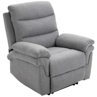 HOMCOM Recliner z funkcją rozkładania Krzesło TV Recliner Linen-Touch(m-23)