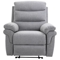 HOMCOM Recliner z funkcją rozkładania Krzesło TV Recliner Linen-Touch(m-14)