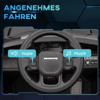 AIYAPLAY Elektryczny samochód dla dzieci, 12V pojazd dla dzieci z pilotem, LED, muzyką i klaksonem, 3-6 lat, Czarny(m-5)