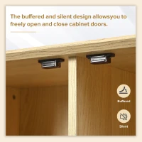 Modern Simple Sideboard with Woven Door Design, Drawers, and Unique Legs, 120L x 40W x 80H cm, Light Oak(m-7)