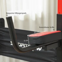 SPORTNOW Składana Wieża Treningowa, Drążek do Podciągania, Regulowana wysokość, dla Pomp i Dipów, Łatwy montaż, Metal(m-8)