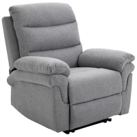 HOMCOM Recliner z funkcją rozkładania Krzesło TV Recliner Linen-Touch(m-15)