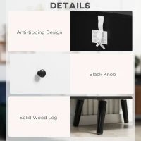 HOMCOM Chest of Drawers, 5 Drawer Dresser, Vertical Storage Organizer Unit for Bedroom, Living Room(m-5)