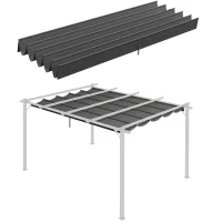 Outsunny Acoperis Retractabil Pergola 4×3 m – Copertina Textila Rezerva(m-11)