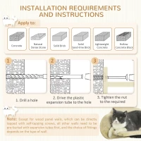 PawHut Schodki dla kotów do montażu na ścianie(m-7)