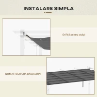 Outsunny Acoperis Retractabil Pergola 4×3 m – Copertina Textila Rezerva(m-6)