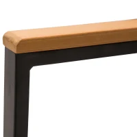 Outsunny Set Mobilier de Grădină din Ratan din 2 Scaune cu Brațe pentru Terasă, Bancă și Masă de Cafea, 80x42x37 cm, Negru(m-4)