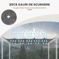 Outsunny Acoperis Retractabil Pergola 4×3 m – Copertina Textila Rezerva(m-5)