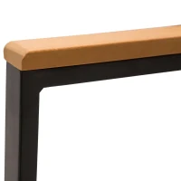 Outsunny Set Mobilier de Grădină din Ratan din 2 Scaune cu Brațe pentru Terasă, Bancă și Masă de Cafea, 80x42x37 cm, Negru(m-9)