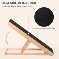 PawHut Rampă Pliabilă pentru Animale, 90x40x61cm, Negru(m-6)