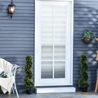 Outsunny Set Of 2 90cm/3FT Artificial Spiral Topiary Trees w/ Pot Fake Indoor Outdoor Greenery Plant Home Office Garden Décor Green(m-10)