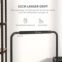 SPORTNOW Dip-Station, verstelbaar 80-105 cm, lichtgewicht, antislip, tot 120 kg, Staal, Zwart(m-6)