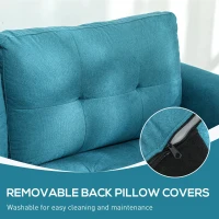 HOMCOM 'L' Shape Modular Sofa, with Storage - Light Blue(m-7)