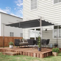 Outsunny Acoperis Retractabil Pergola 4×3 m – Copertina Textila Rezerva(m-10)