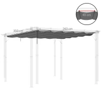 Outsunny Acoperis Retractabil Pergola 4×3 m – Copertina Textila Rezerva(m-3)